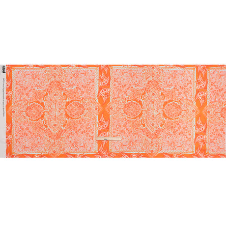 Cotton Voile Panel - Orange Paisley Floral - Sicilian Summer Print - Mood Exclusive Chariot Collection
