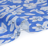 Linen-Rayon Woven - Blue Floral - Daybreak Bloom Print - Mood Exclusive Chariot Collection