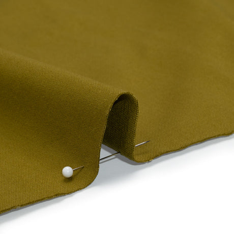 Stretch Cotton Sateen - Olive Green - Mood Exclusive Carlos Collection