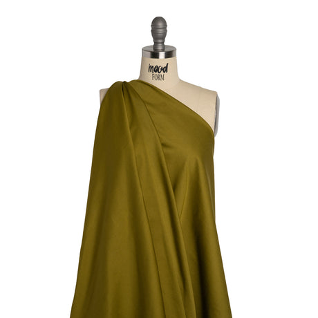 Stretch Cotton Sateen - Olive Green - Mood Exclusive Carlos Collection