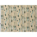 Cotton Voile - Green and Cream Geometric Blocks - Cliffside Climb Print - Mood Exclusive Acadia Collection