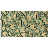 Cotton Voile - Green and Cream Butterflies - Monarch Mountain Print - Mood Exclusive Acadia Collection