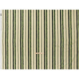 Cotton Voile - Cream and Green Painted Stripes - Verdant Trail Print - Mood Exclusive Acadia Collection