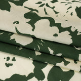 Cotton Voile - Hunter Green and Cream Big Floral - Rorschach Rosettes Print - Mood Exclusive Acadia Collection