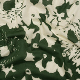 Cotton Voile - Hunter Green and Cream Big Floral - Rorschach Rosettes Print - Mood Exclusive Acadia Collection