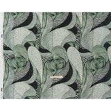Cotton Voile - Dark Green and White Doodled Patterns - Forest Fantasy Print - Mood Exclusive Acadia Collection