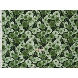 Cotton Voile - Green Painterly Flowers - Coastal Clover Print - Mood Exclusive Acadia Collection