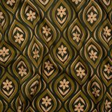 Cotton Voile - Olive, Hunter Green, and Beige Floral Ogees - Woodland Blooms Print - Mood Exclusive Acadia Collection