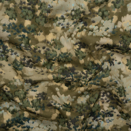 Cotton Voile - Olive, Green and Beige Abstract Dots - Forest Lookout Print - Mood Exclusive Acadia Collection