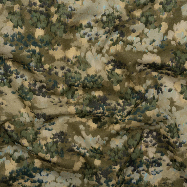 Cotton Voile - Olive, Green and Beige Abstract Dots - Forest Lookout Print - Mood Exclusive Acadia Collection