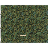 Linen and Rayon Woven - Green, Olive and Navy Floral - Secret Garden Print - Mood Exclusive Acadia Collection