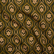 Linen and Rayon Woven - Olive, Hunter Green, and Beige Floral Ogees - Woodland Blooms Print - Mood Exclusive Acadia Collection