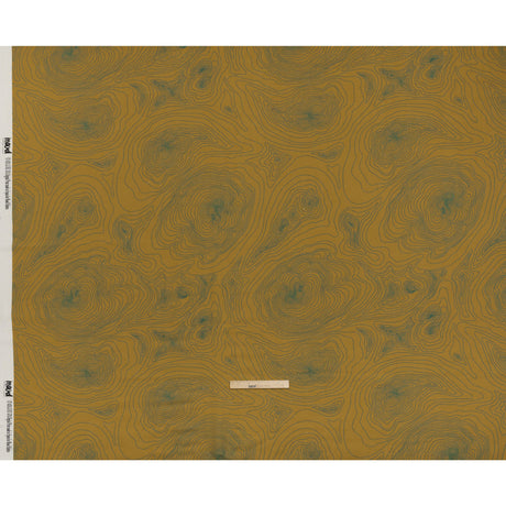 Linen and Rayon Woven - Olive and Hunter Green Abstract Lines - Topographic Map Print - Mood Exclusive Acadia Collection