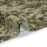 Linen and Rayon Woven - Olive, Green and Beige Abstract Dots - Forest Lookout Print - Mood Exclusive Acadia Collection