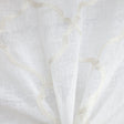 Merano Fabric Embroidered Metallic Sheer Fabric - Silver/Metallic, White/Metallic, Gray/Metallic, 59" Width (1 Yard)