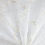 Merano Fabric Embroidered Metallic Sheer Fabric - Silver/Metallic, White/Metallic, Gray/Metallic, 59" Width (1 Yard)