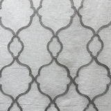 Merano Fabric Embroidered Metallic Sheer Fabric - Silver/Metallic, White/Metallic, Gray/Metallic, 59" Width (1 Yard)