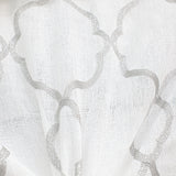 Merano Fabric Embroidered Metallic Sheer Fabric - Silver/Metallic, White/Metallic, Gray/Metallic, 59" Width (1 Yard)