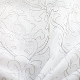 Mercury Metallic Damask Sheer Polyester Fabric - Silver/Metallic, 58" Width (1 Yard)