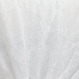 Mercury Metallic Damask Sheer Polyester Fabric - Silver/Metallic, 58" Width (1 Yard)