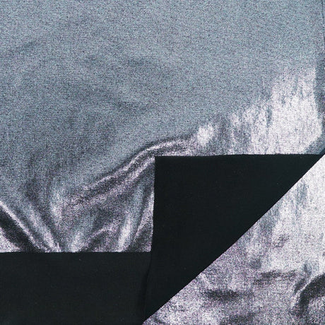 Foiled Spandex Black Metallic