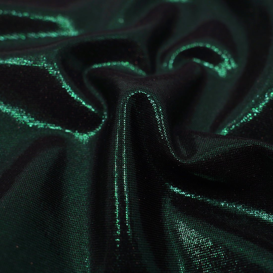Foiled Spandex Black Metallic