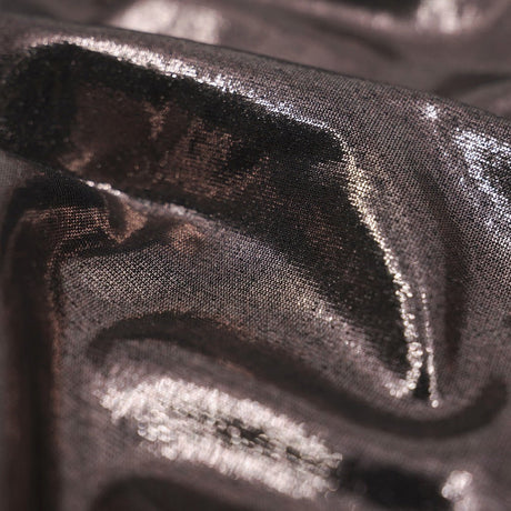 Foiled Spandex Black Metallic