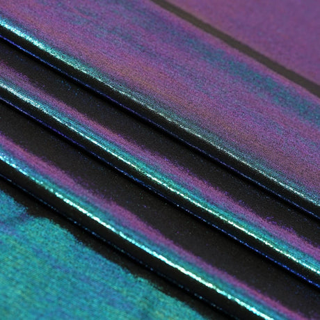 Foiled Spandex Black Metallic