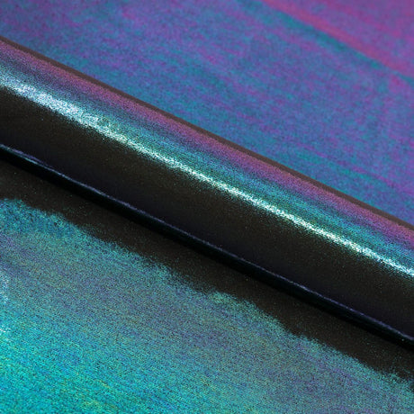 Mercury Titanium Foiled Spandex Fabric - Black/Pink, 4-Way Stretch, 56" Width (1 Yard)