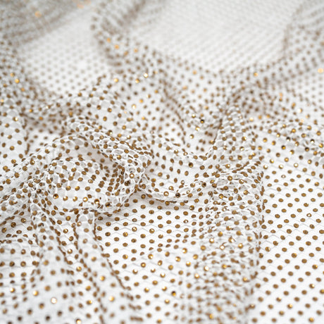 Enigma Diamond Fishnet Polyester Spandex Fabric - Rhinestone Diamond Fishnet, 51/52" Width (1 Yard)