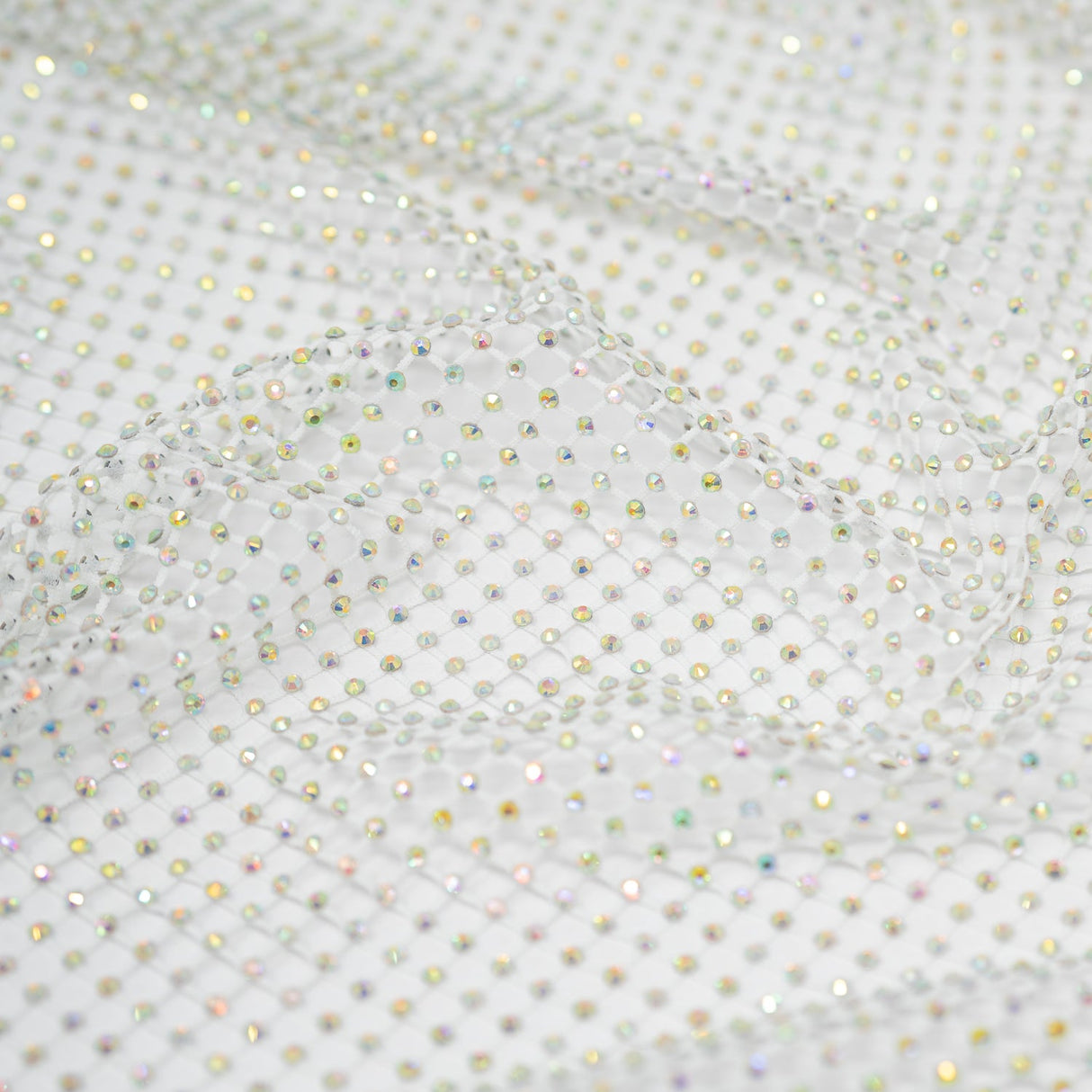 Diamond Fishnet Rhinestone Mesh