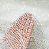 Enigma Diamond Fishnet Polyester Spandex Fabric - Rhinestone Mesh, 51/52" Usable Width (1 Yard)