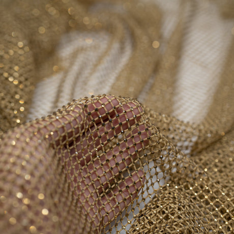 Enigma Diamond Fishnet Polyester Spandex Fabric - Rhinestone Mesh, 51/52" Usable Width (1 Yard)