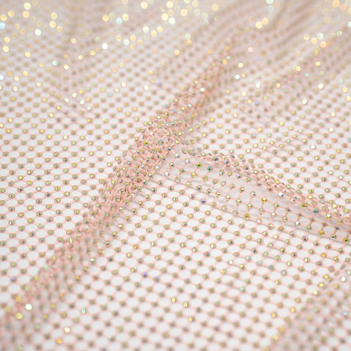 Diamond Fishnet Rhinestone Mesh