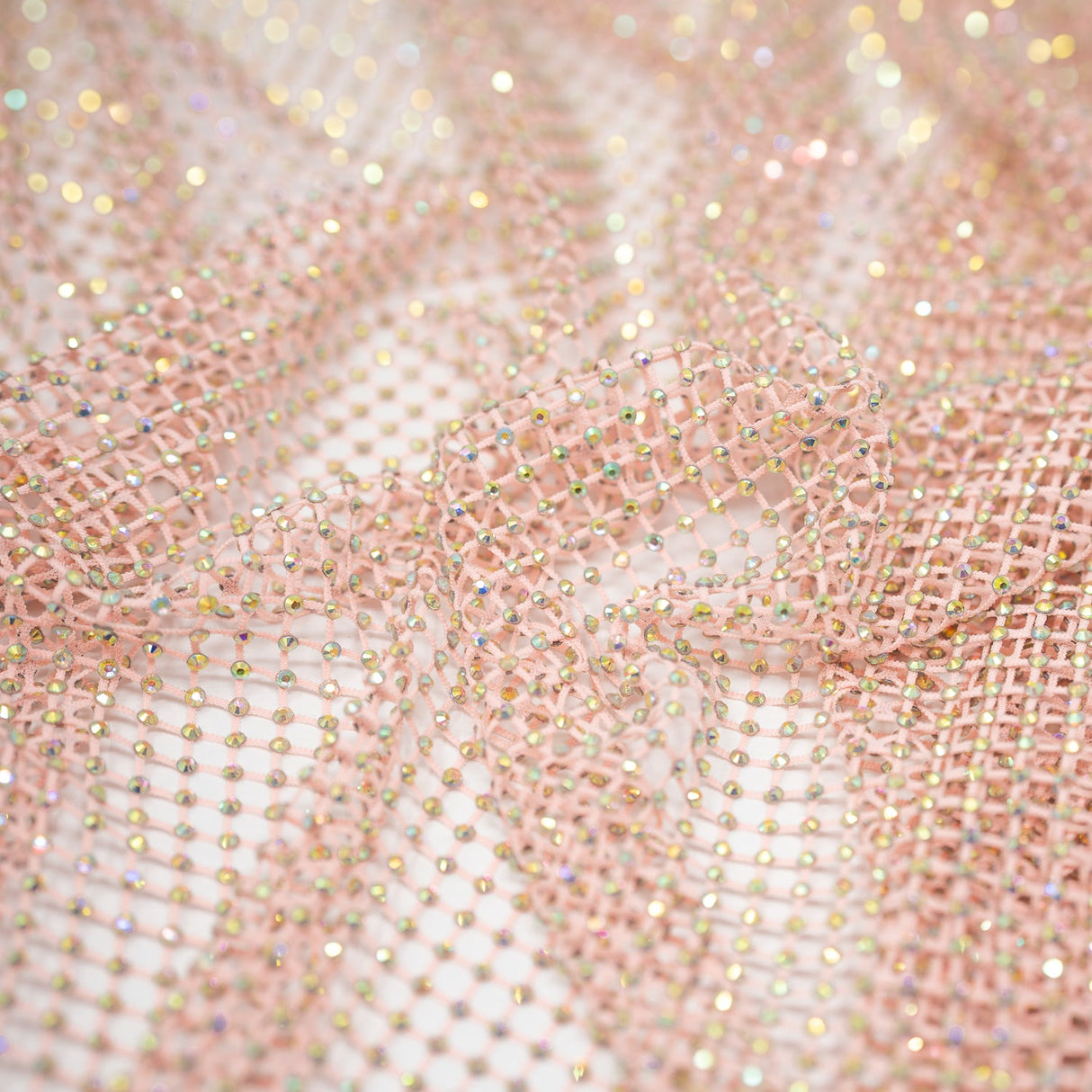 Diamond Fishnet Rhinestone Mesh