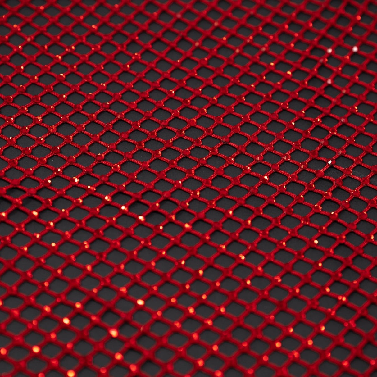 Enigma Diamond Fishnet Polyester Spandex Fabric - Rhinestone Diamond Fishnet, 51/52" Width (1 Yard)