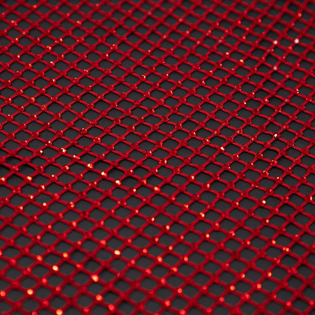 Enigma Diamond Fishnet Polyester Spandex Fabric - Rhinestone Mesh, 51/52" Usable Width (1 Yard)