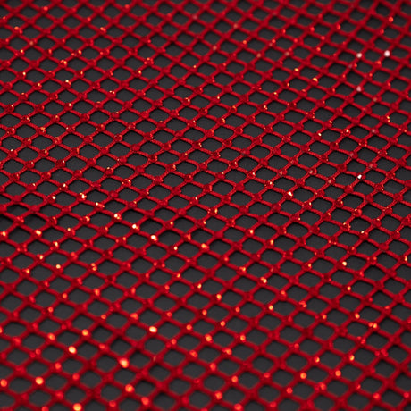 Enigma Diamond Fishnet Polyester Spandex Fabric - Rhinestone Mesh, 51/52" Usable Width (1 Yard)