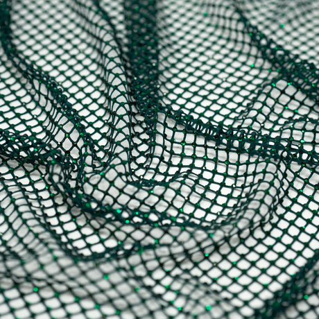 Enigma Diamond Fishnet Polyester Spandex Fabric - Rhinestone Diamond Fishnet, 51/52" Width (1 Yard)