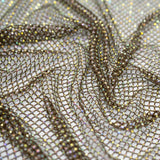 Enigma Diamond Fishnet Polyester Spandex Fabric - Rhinestone Mesh, 51/52" Usable Width (1 Yard)