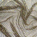 Enigma Diamond Fishnet Polyester Spandex Fabric - Rhinestone Diamond Fishnet, 51/52" Width (1 Yard)