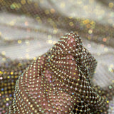 Enigma Diamond Fishnet Polyester Spandex Fabric - Rhinestone Mesh, 51/52" Usable Width (1 Yard)