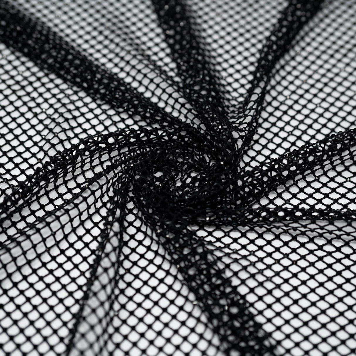 Enigma Diamond Fishnet Polyester Spandex Fabric - Rhinestone Diamond Fishnet, 51/52" Width (1 Yard)