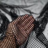 Enigma Diamond Fishnet Polyester Spandex Fabric - Rhinestone Mesh, 51/52" Usable Width (1 Yard)