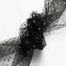 1 Yard Exquisite Mesh Lace Fabric with Dot Flocking & Foil 58/60" Wide