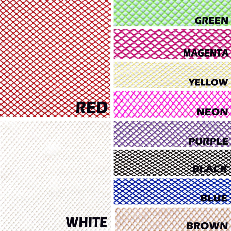 Small Diamond Fishnet Mesh Polyester Stretch Fabric - 10 Color Options, 58/60" Wide