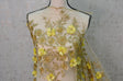 Gold Bridal Lace Metallic Gold Embroidery Lace Fabric - Floral Lace, Sequins Embellishments, 50/51" Wide (Yards)