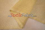 Extra Wide Metallic Faux Sheer Linen Fabric - Ivory Gold, White Silver, 108" Wide (Yards)