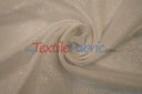 Extra Wide Metallic Faux Sheer Linen Fabric - Ivory Gold, White Silver, 108" Wide (Yards)