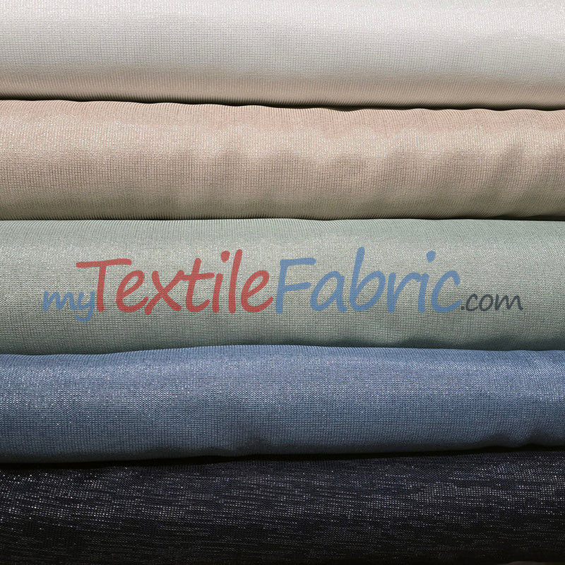 Metallic Vintage Linen Polyester Fabric - Imitation Burlap, Metallic Foil Vein, 58/60" Width (1 Yard)